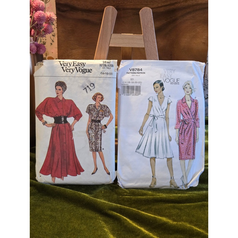 Very Easy Vogue Patterns 9647 & V8784 Misses Dresses Sewing Patterns Sizes 14-22